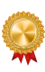 gold medal with red ribbon metallic winner award illustration